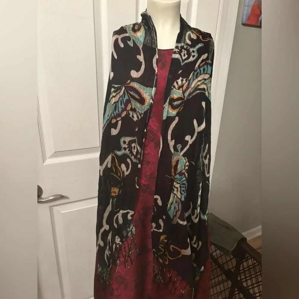 Lalaque silk scarf/ wrap